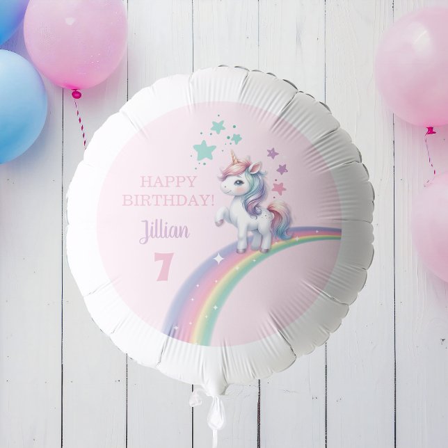 Unicorn Magical Birthday Party  Balloon (Large Foil Unicorn Rainbow Magical Happy Birthday Balloon)