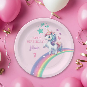 Unicorn Magical Birthday Party Paper Plates