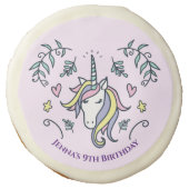Unicorn Magical Birthday Sugar Cookie (Front)