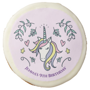Unicorn Magical Birthday Sugar Cookie