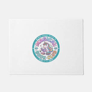 Unicorn Magical Book Club Funny Shirt Graphic_1 Doormat