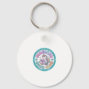 Unicorn Magical Book Club Funny Shirt Graphic_1 Keychain