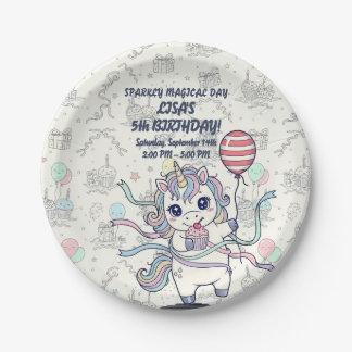 Unicorn Magical celebration Paper Plates