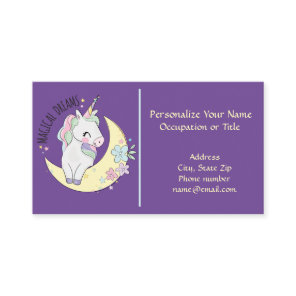 Unicorn Magical Dreams Cute Baby Pegasus Horse Business Card