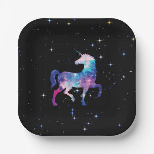 Unicorn Magical Galaxy Paper Plates