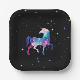 Unicorn Magical Galaxy Paper Plates