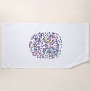 Unicorn Magical Little Squad Graphic Design Produc Beach Towel