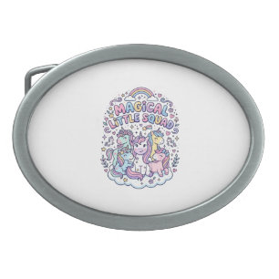 Unicorn Magical Little Squad Graphic Design Produc Belt Buckle