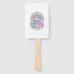 Unicorn Magical Little Squad Graphic Design Produc Hand Fan