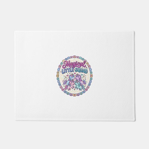 Unicorn Magical Little Squad POD Ready Apparel Gra Doormat