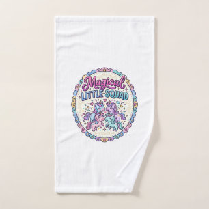 Unicorn Magical Little Squad POD Ready Apparel Gra Hand Towel