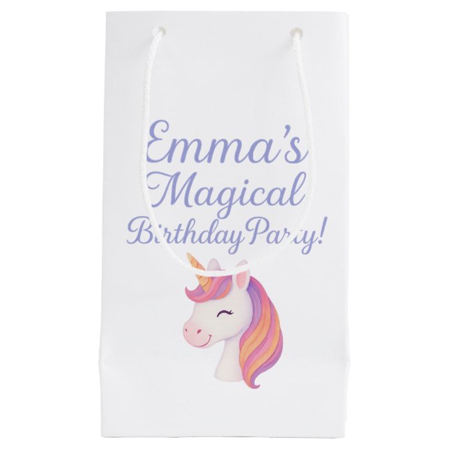 Unicorn Magical Party Favor Bag (Front)