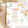 Unicorn Magical Rainbow Birthday Thank You Card