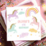 Unicorn Magical Rainbow Celebration Girl Birthday  Napkins