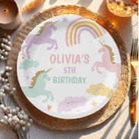 Unicorn Magical Rainbow Celebration Girl Birthday