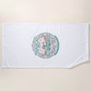 Unicorn Magical Road Trip Original Graphic Tee Des Beach Towel