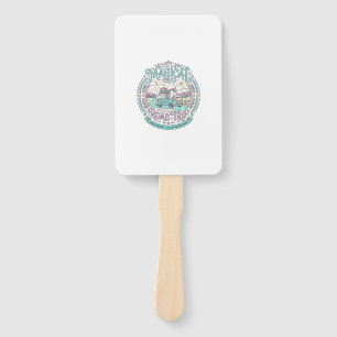 Unicorn Magical Road Trip Original Graphic Tee Des Hand Fan
