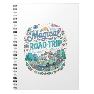 Unicorn Magical Road Trip Print Ready POD Artwork_ Notebook