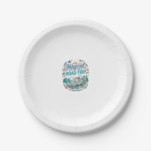 Unicorn Magical Road Trip Print Ready POD Artwork_ Paper Plates