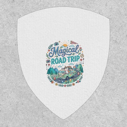 Unicorn Magical Road Trip Print Ready POD Artwork_ Patch