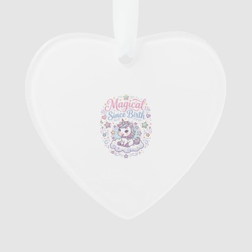 Unicorn Magical Since Birth Print Ready POD Artwor Ornament
