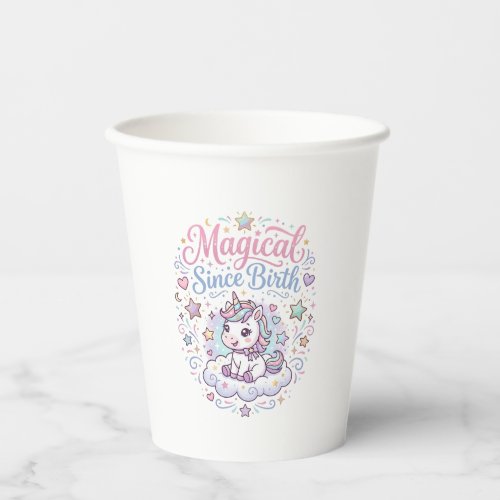 Unicorn Magical Since Birth Print Ready POD Artwor Paper Cups