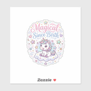 Unicorn Magical Since Birth Print Ready POD Artwor Sticker