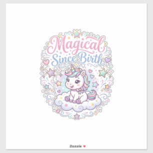Unicorn Magical Since Birth Print Ready POD Artwor Sticker