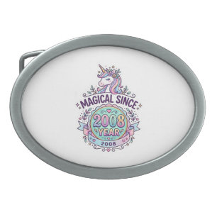 Unicorn Magical Since Year Graphic Design Zazzle D Belt Buckle