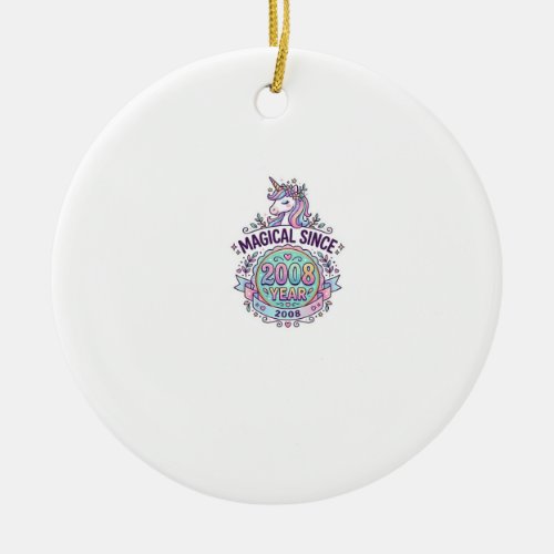 Unicorn Magical Since Year Graphic Design Zazzle D Ceramic Ornament