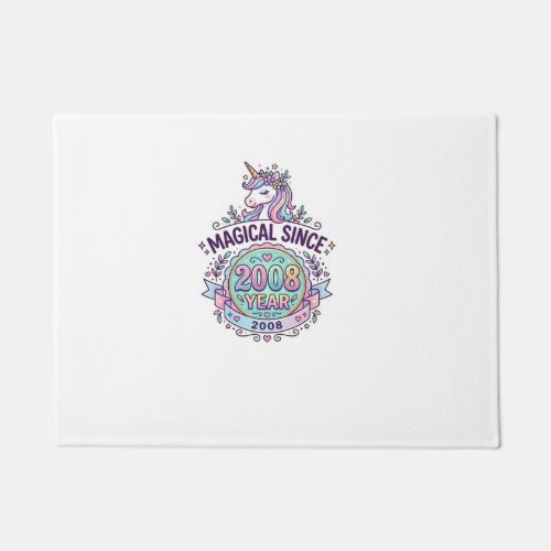 Unicorn Magical Since Year Graphic Design Zazzle D Doormat