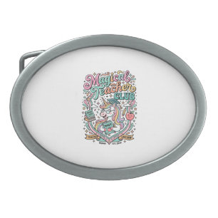 Unicorn Magical Teacher Club Kawaii Marketplace Ar Belt Buckle