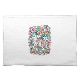 Unicorn Magical Teacher Club Kawaii Marketplace Ar Cloth Placemat