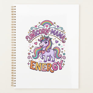 Unicorn Mama Energy Colorful Zazzle Design_1 Planner