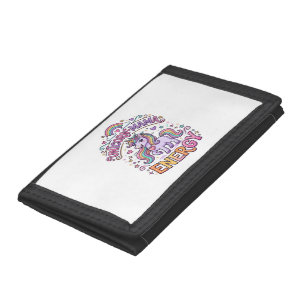 Unicorn Mama Energy Colorful Zazzle Design_1 Trifold Wallet