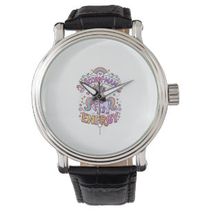 Unicorn Mama Energy Colorful Zazzle Design_1 Watch
