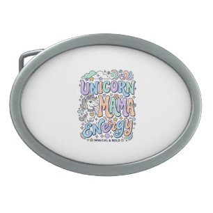 Unicorn Mama Energy Kawaii Vector Design_1 Belt Buckle