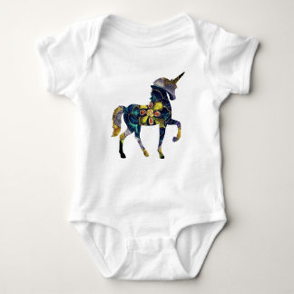 Unicorn  Mandala Art Baby Bodysuit