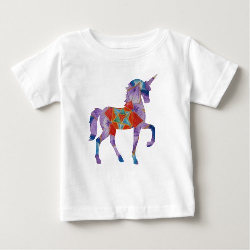 Unicorn Mandala Art Baby T_Shirt