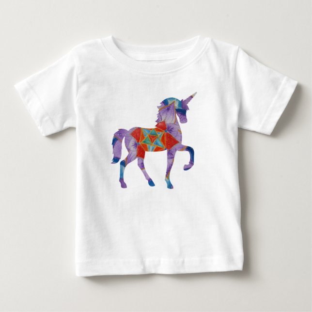 Unicorn Mandala Art Baby T-Shirt (Front)