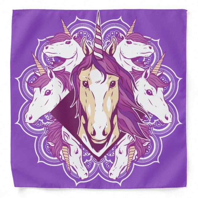 Unicorn Mandala Bandana (Front)