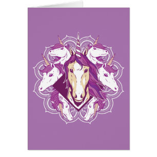 Unicorn Mandala, Birthday Cards