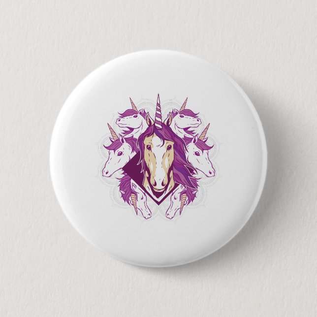 Unicorn mandala button (Front)