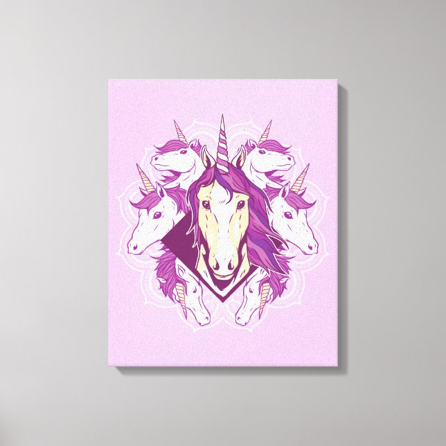 Unicorn Mandala Canvas Print (Front)