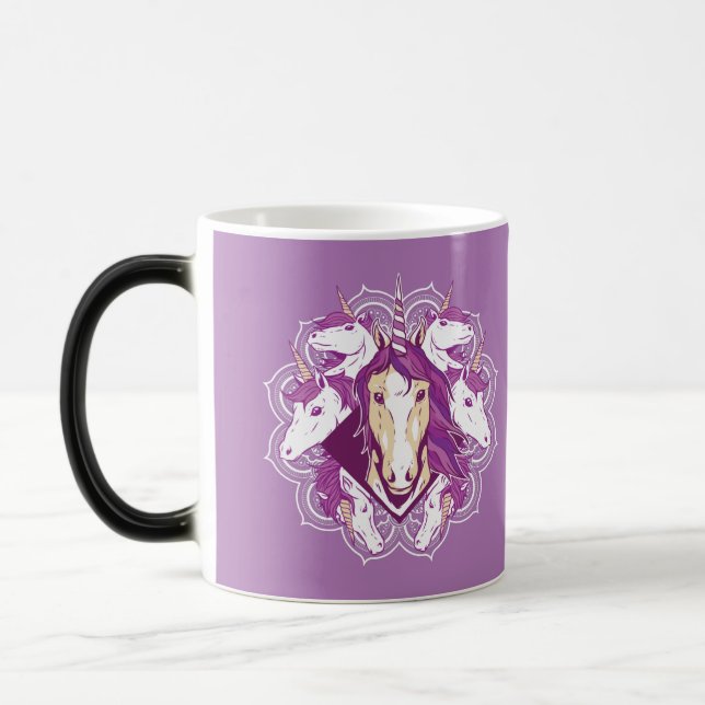 Unicorn Mandala Color Morph Mug (Left)
