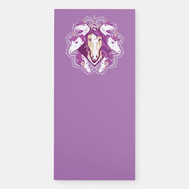Unicorn Mandala Magnetic Notepad (Front)