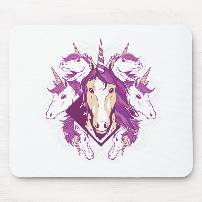 Unicorn mandala mouse pad (Front)