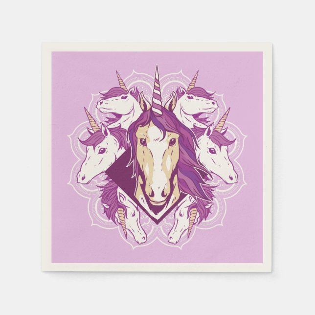 Unicorn Mandala Napkins (Front)