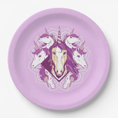 Unicorn Mandala Paper Plates