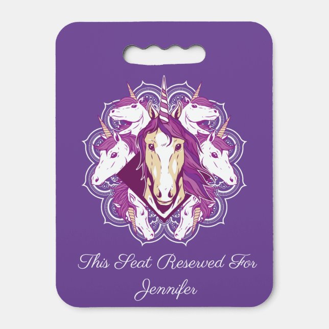 Unicorn Mandala Seat Cushion (Front Vertical)